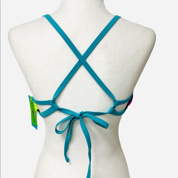 NWT Speedo Women's Bikini Swimsuit Top Endurance Lite Tie Back Solid Size XL - Picture 7 of 8